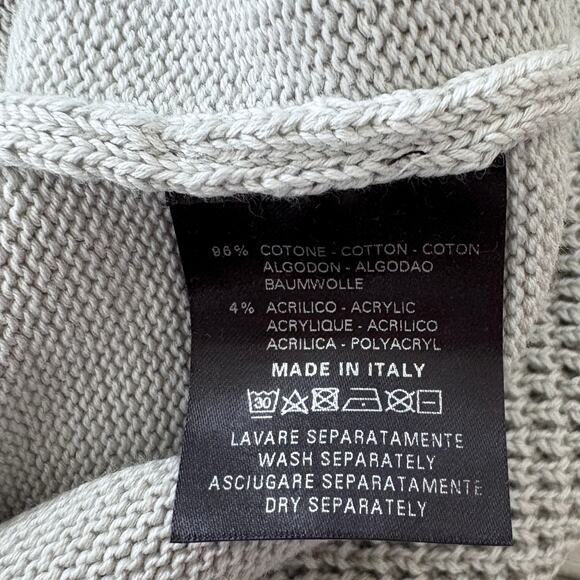 Alpinestars Slim Knit Sweater M Gray Textured Crewneck Made in Italy Moto Casual - Picture 6 of 6